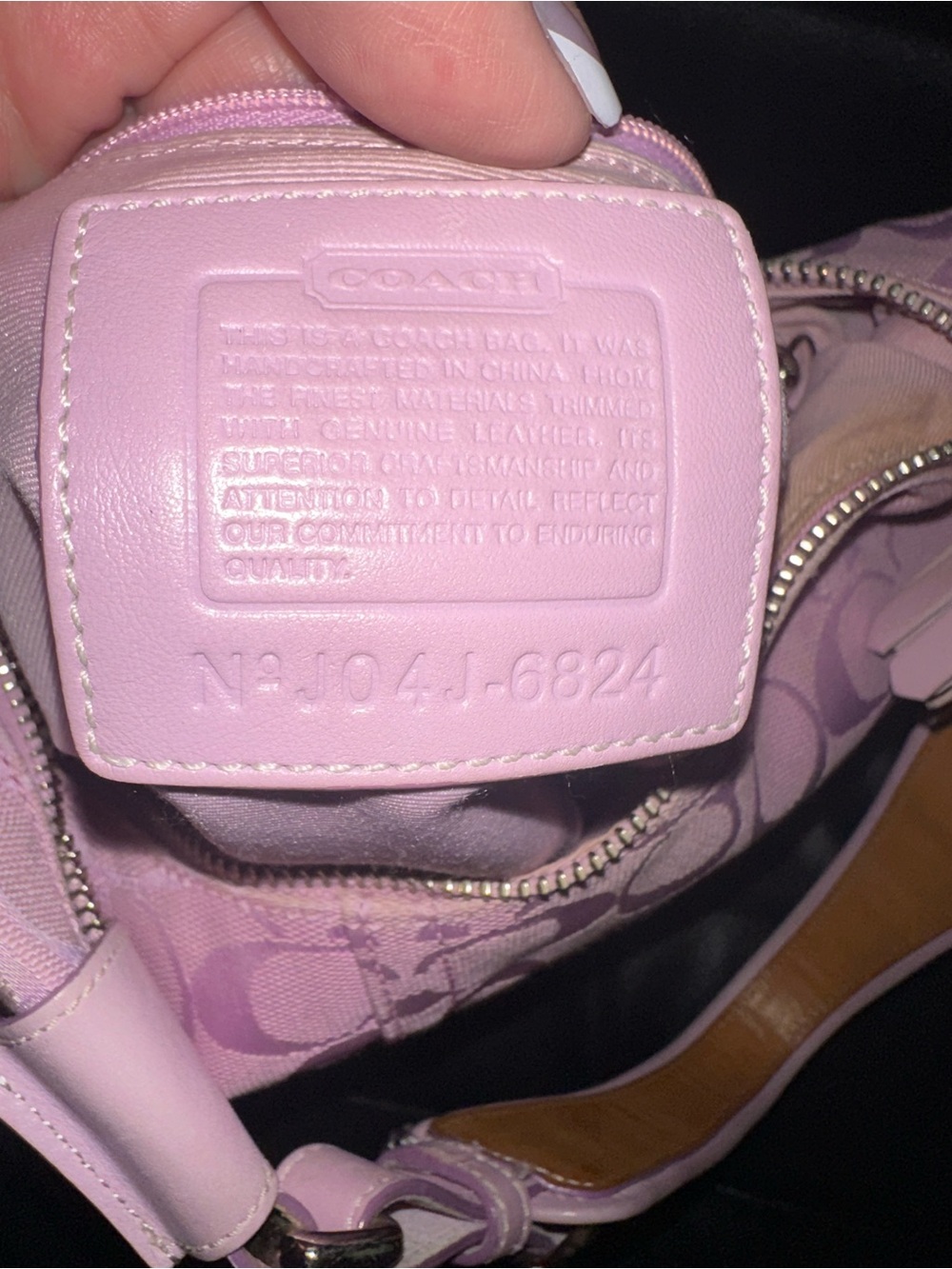 Coach Vintage Signature Hobo Shoulder Bag C6824 - Picture 7 of 8